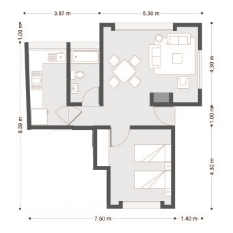 Plano apartamento 3